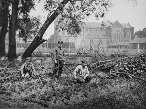 Prisoners at work, Abbey Foregate Camp © IWM